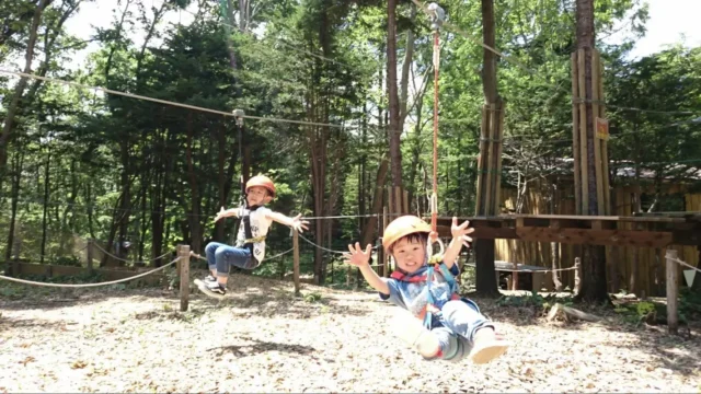 アスレチック　ジップライン　キッズコース