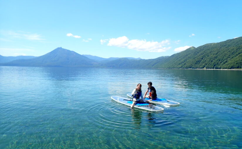 夏　SUP 支笏湖 千歳川