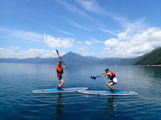 夏　SUP 支笏湖 千歳川