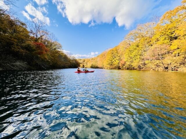 支笏湖　秋　カヤック