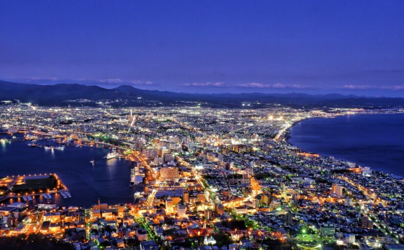 北海道　函館山から見える夜景